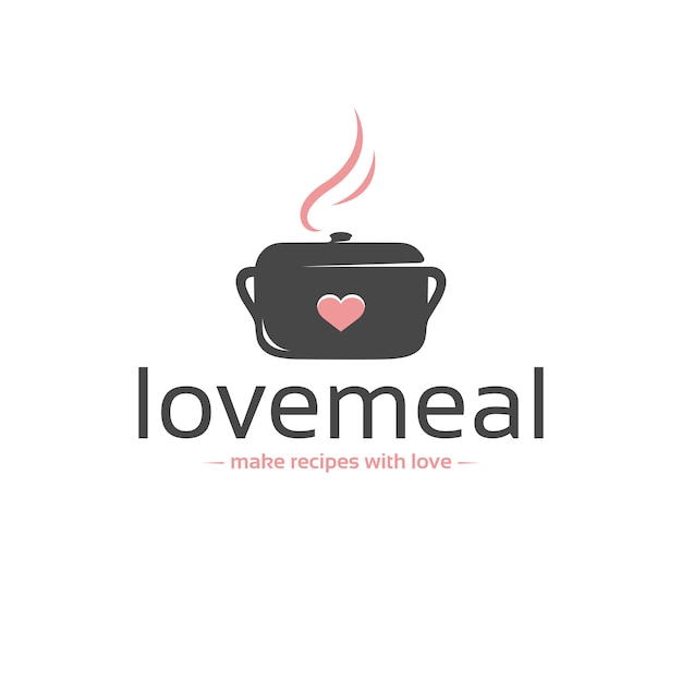 Love Meal Vector Logo Template