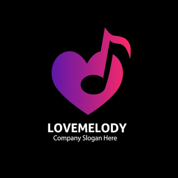 Love melody music logo