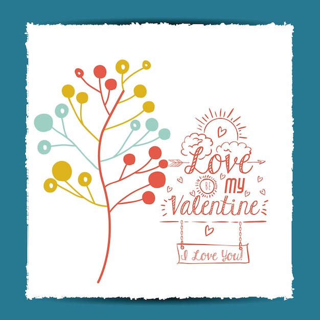 Vector love message design