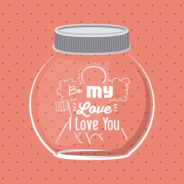 Vector love message design