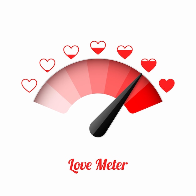 Love meter, valentine's day card design element