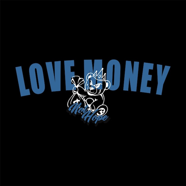 Vector love money street style design vector