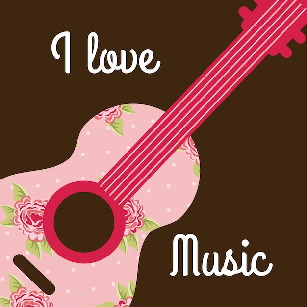 Vector love music design