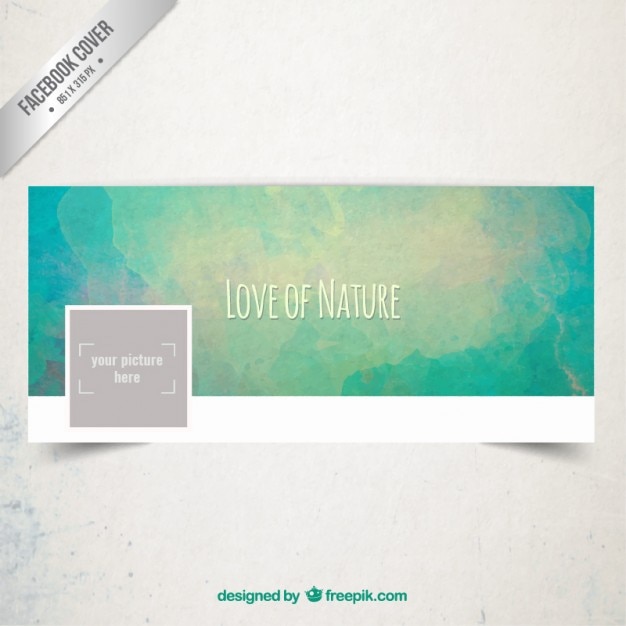 Vector love of nature facebook cover