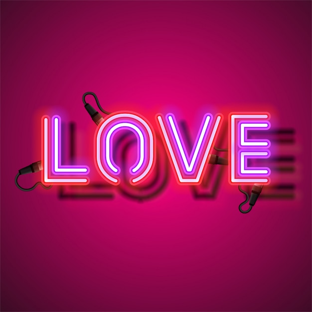 Love neon ontwerp