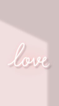 Free Vector | Love neon text with natural light