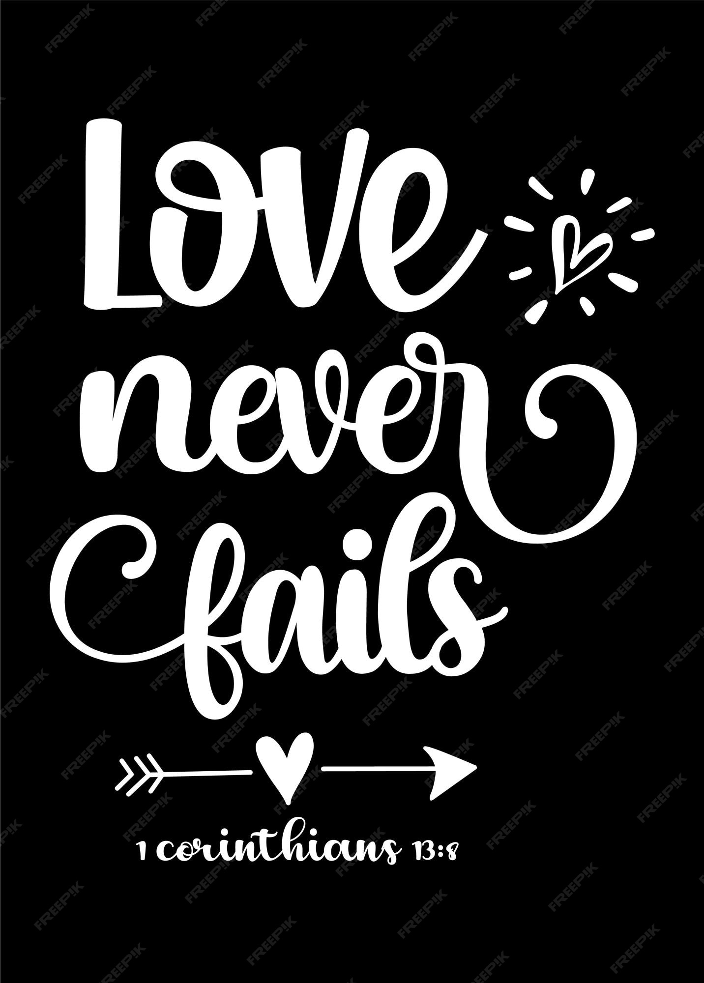 Love Never Fails SVG Love Never Fails Bible Verse (Instant Download) 