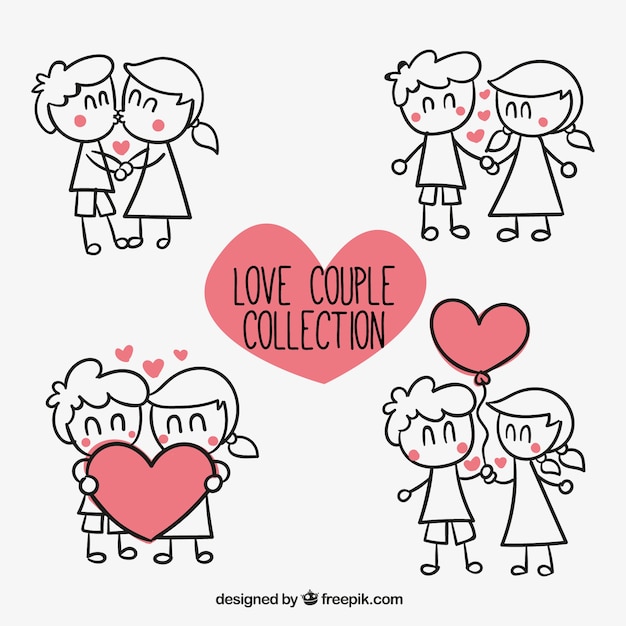 Vector love paar collectie