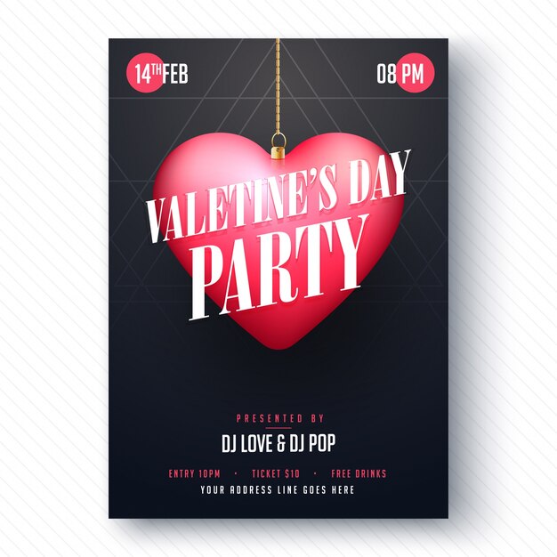 Вектор love party banner или flyer.