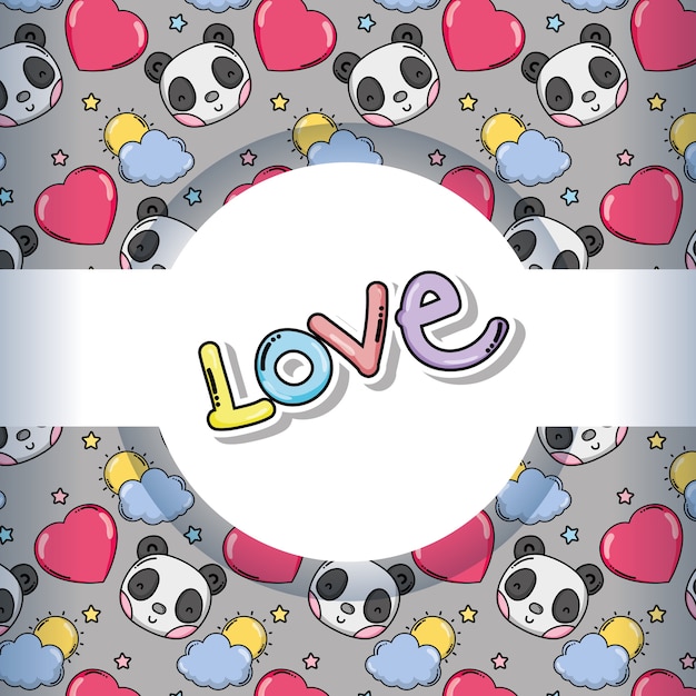 Vector love pattern background