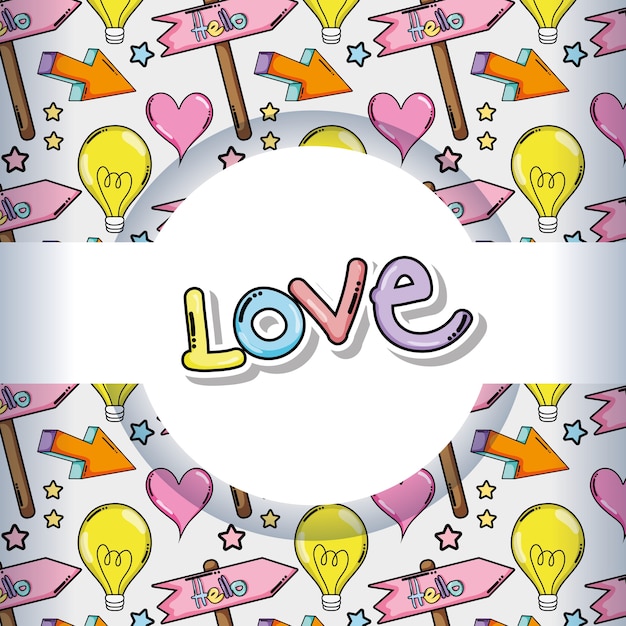 Love pattern background