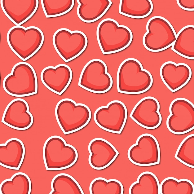 Vector love pattern valentines day background