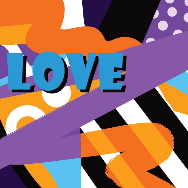 Love Pattern Vector Illustration