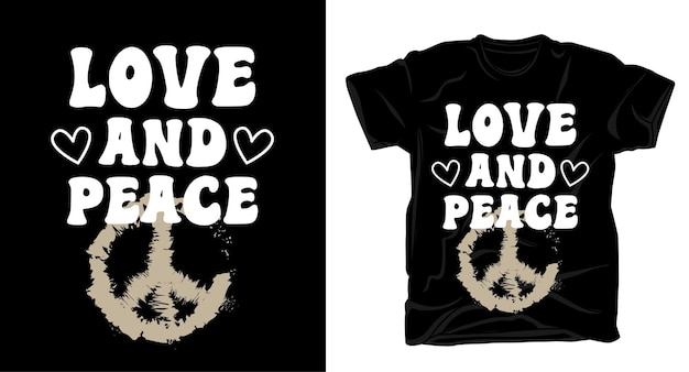 Love and peace typography t shirt design