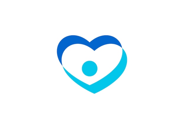 love people happy health care logo design