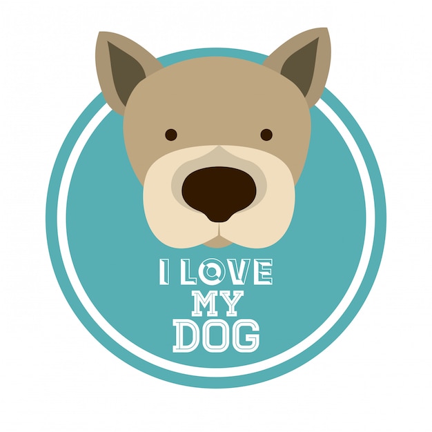 Vector love pet illustration