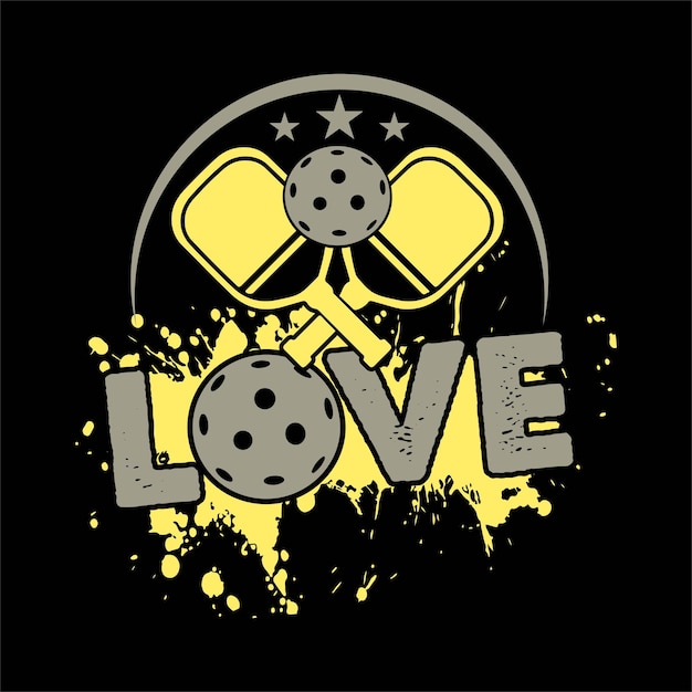 Love - 피클볼 티셔츠 디자인