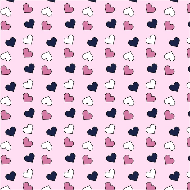 Vector love pink background seamless pattern