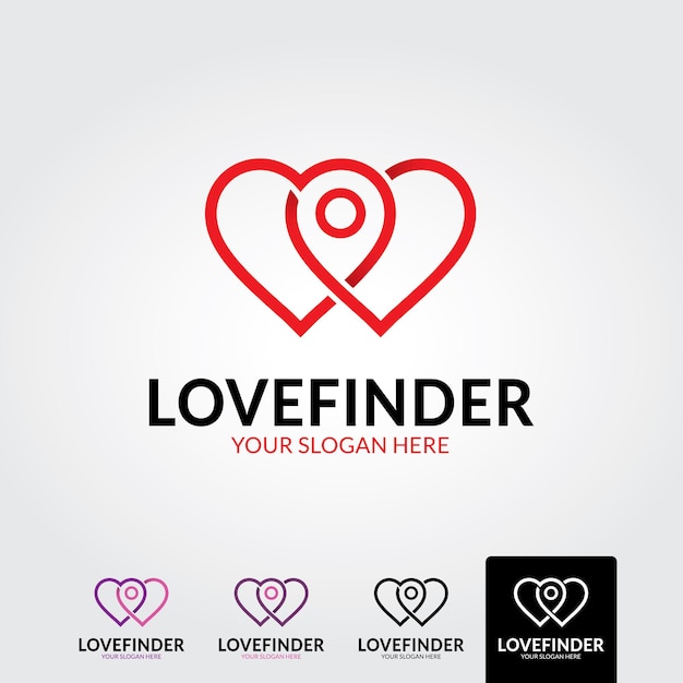 Love point location mark logo template vector illustration icon element isolated  vector