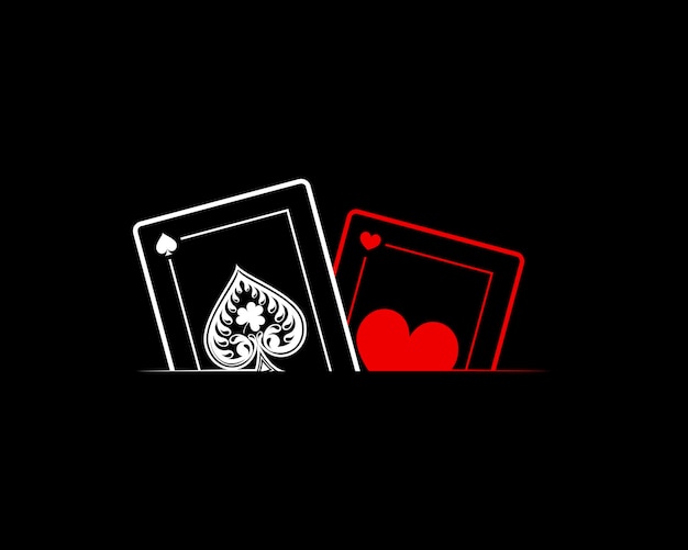 Love poker card vector art illustration