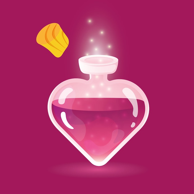 Love potion vector illustration