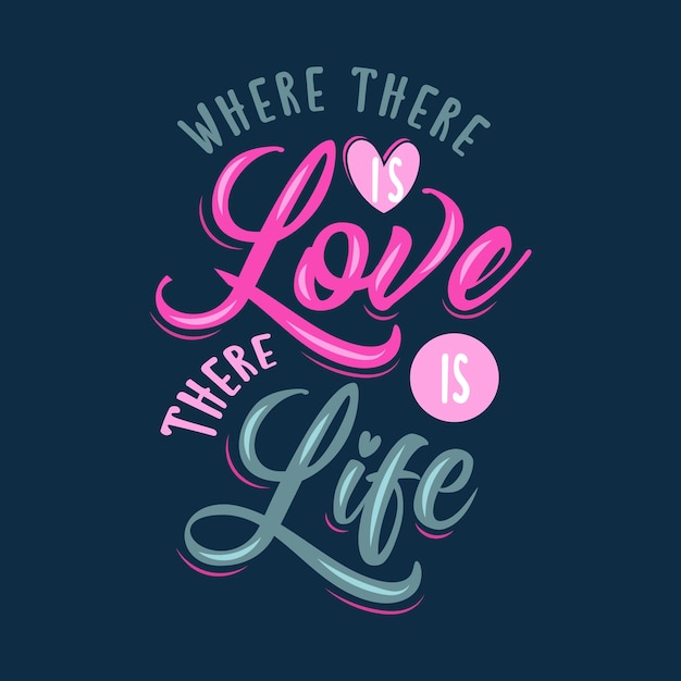 Vector love quote lettering for t shirt mug bag sticker etc lovers t shirt