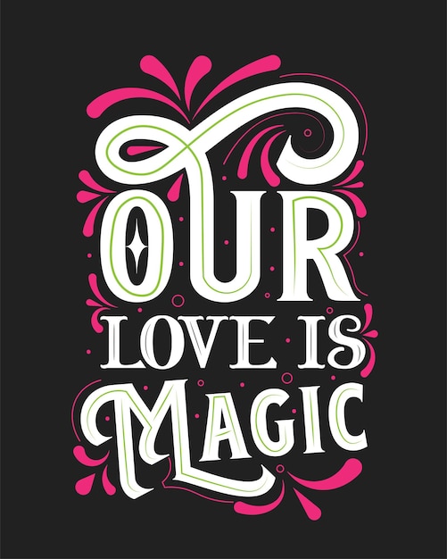 Vector love quotes lettering design motivational lettering design inspirational quotes lettering  design