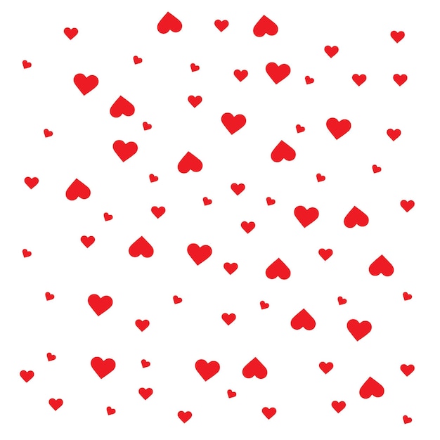 Love red hearts background vector