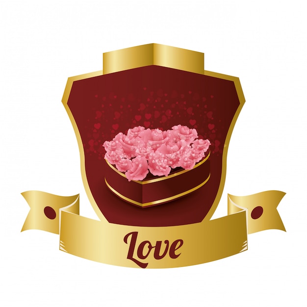 Love and romantic icons design 