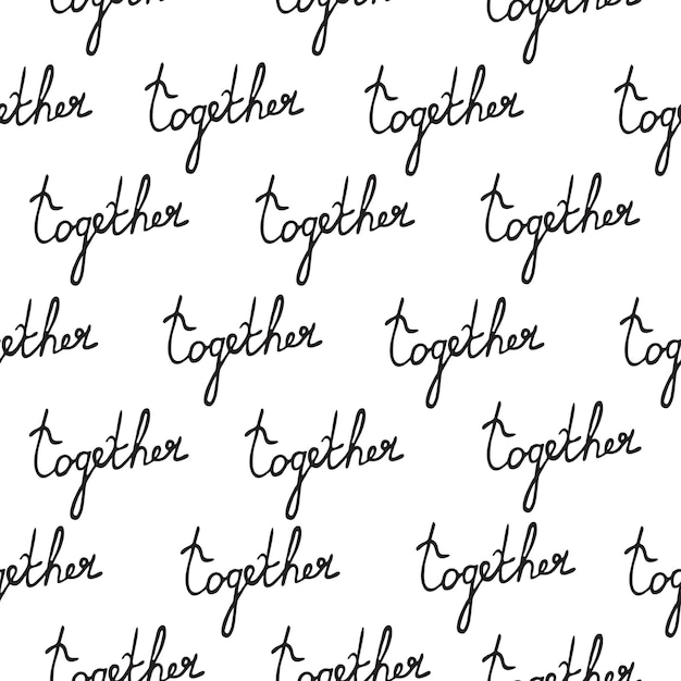 Love seamless pattern romantic doodle hearts for Valentines Day and Wedding