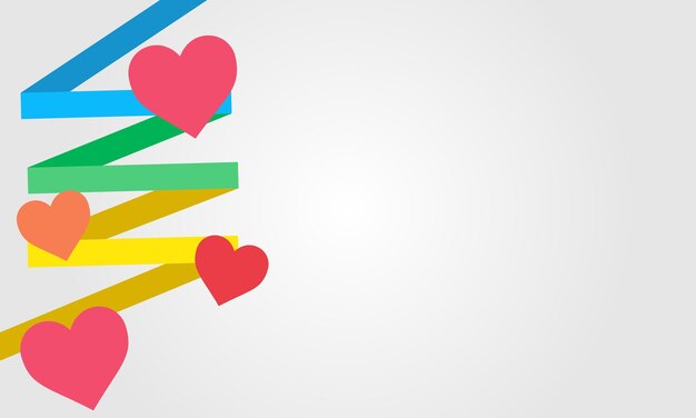 Love shape banner background