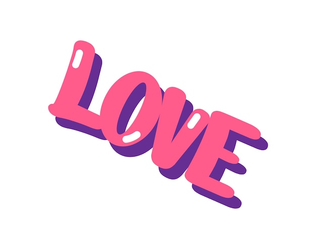 Vector love sticker icon vector illustration