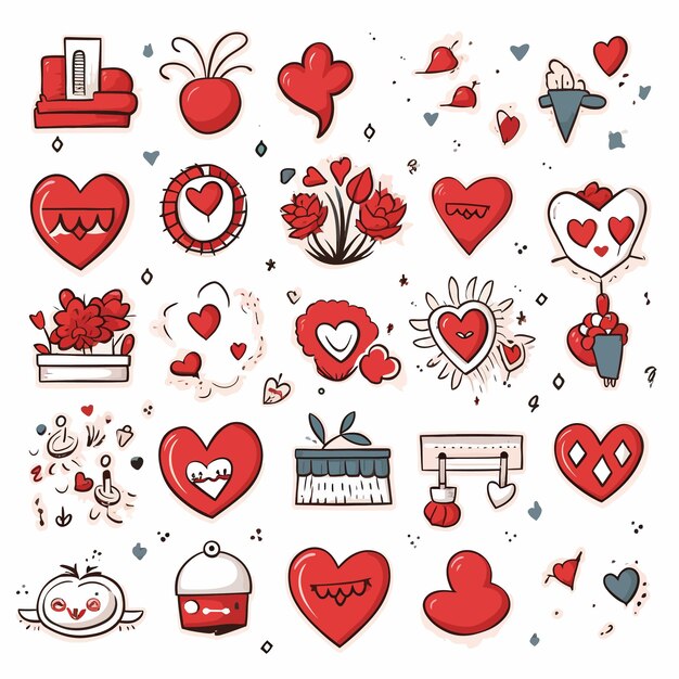 Vector love_sticker_illustrated