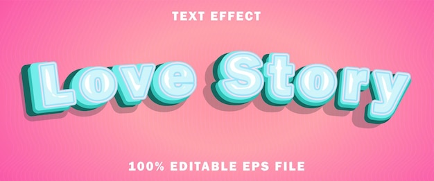 Love Story Text Style Effect