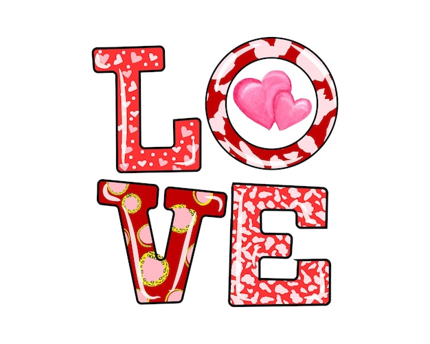 Vector love sublimation for valentine