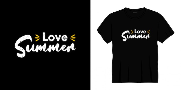 love summer typography t-shirt design