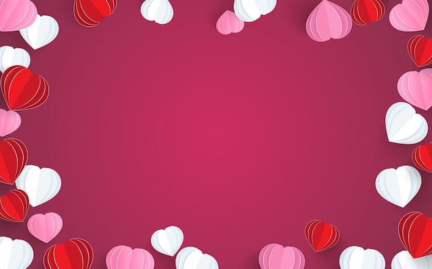 Vector love symbol with paper background