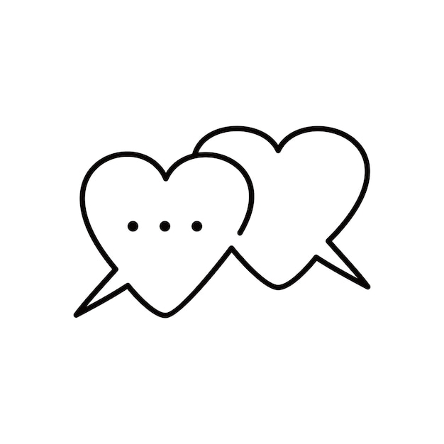 love talk icon design romantic conversation sign and symbol