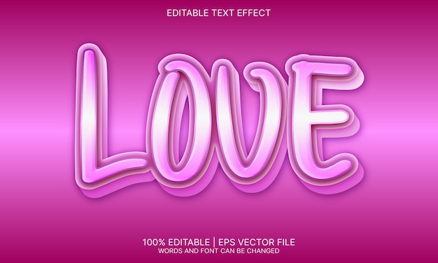 Love text effect