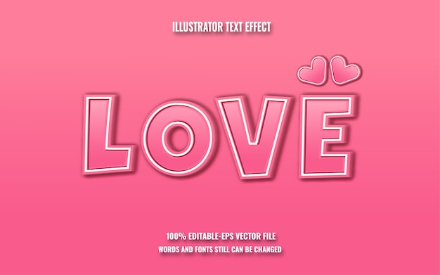 Love text effect