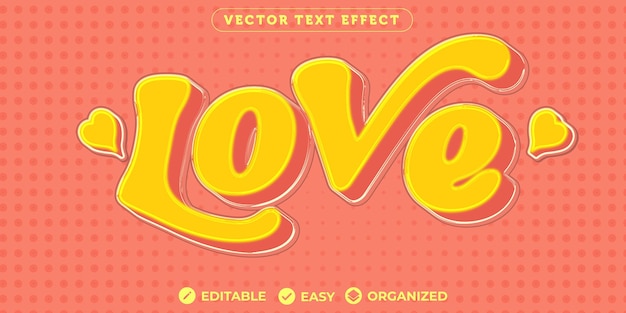 Love text effectfully editable font text effect