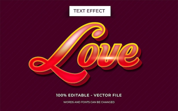 Love text style editable text effect
