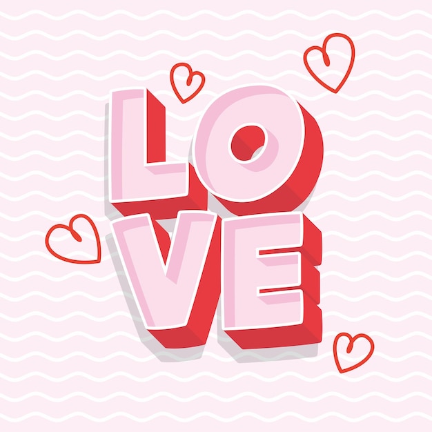 love typography design valentine posters