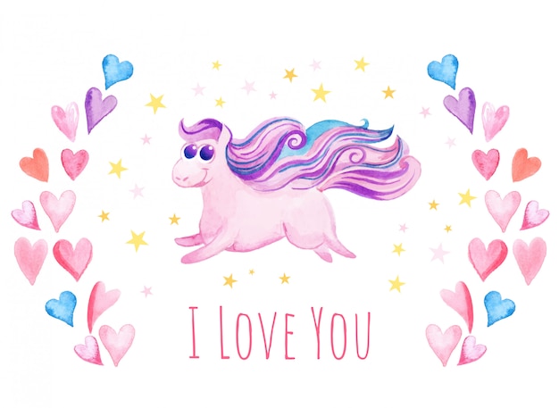 Love unicorn background