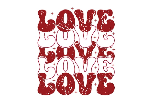 Love Valentine EPS T-shirt ontwerp