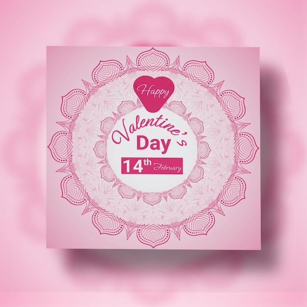 Love valentines day flyer Instagram post template Design Template