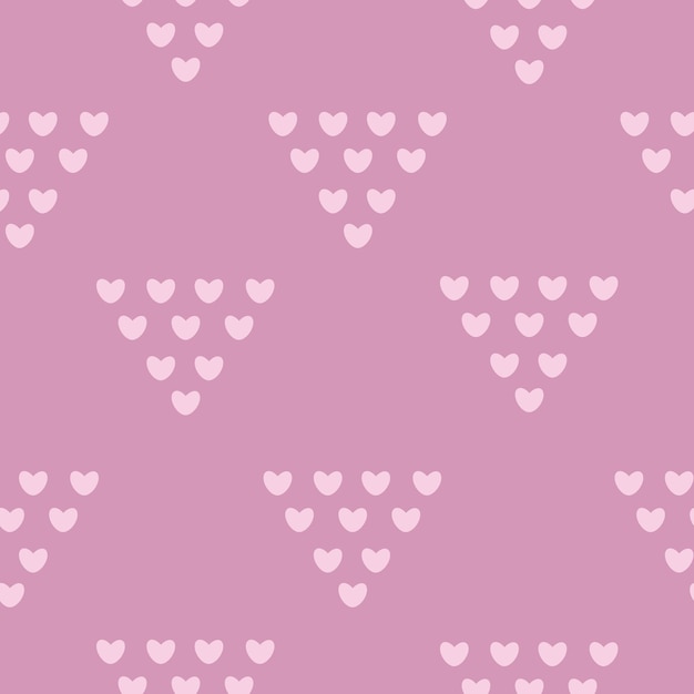 Vector love vector hearts triangle seamless pattern