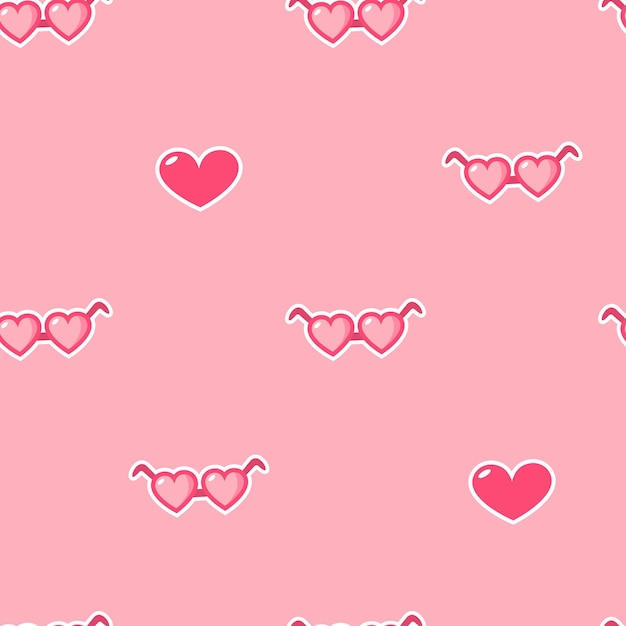 Love vector seamless pattern