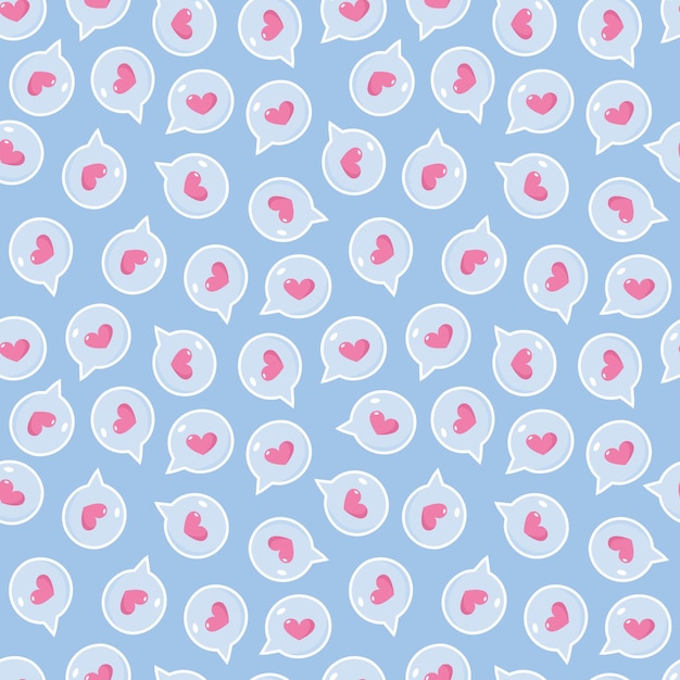 Love vector seamless pattern