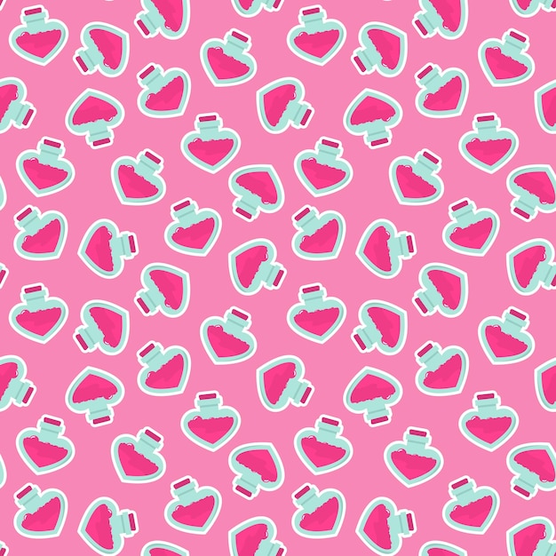 Love vector seamless pattern